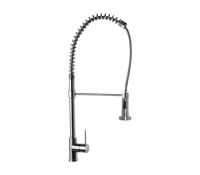 Смеситель для кухни с вытяжным изливом inox нержавеющая сталь aisi 304 Remer 304N77