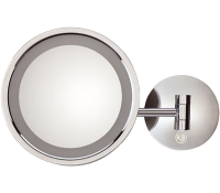 Косметическое зеркало с led подсветкой и выключателем круглое 21см Remer AH75LEDCR
