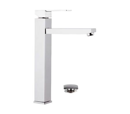 Смеситель для раковины высокий с донным клапаном Remer Q10LB
