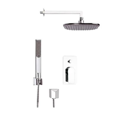 Душевая система для душа скрытого монтажа (со скрытой частью и душевым набором) Remer i09S02