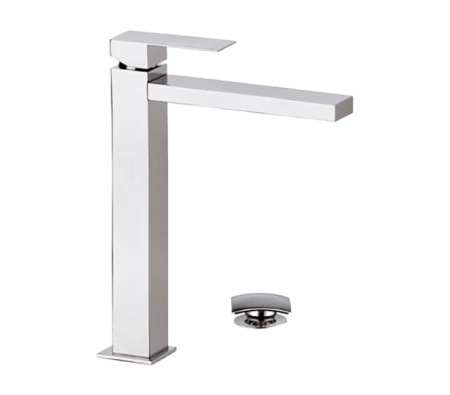 Смеситель для раковины высокий xl с донным клапаном Remer QD10LXL